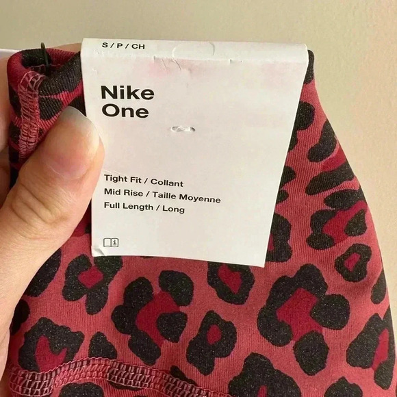Nike Dri-FIT One Printed Midrise Full Length Leggings,Leopard Print Training,S - Picture 15 of 16